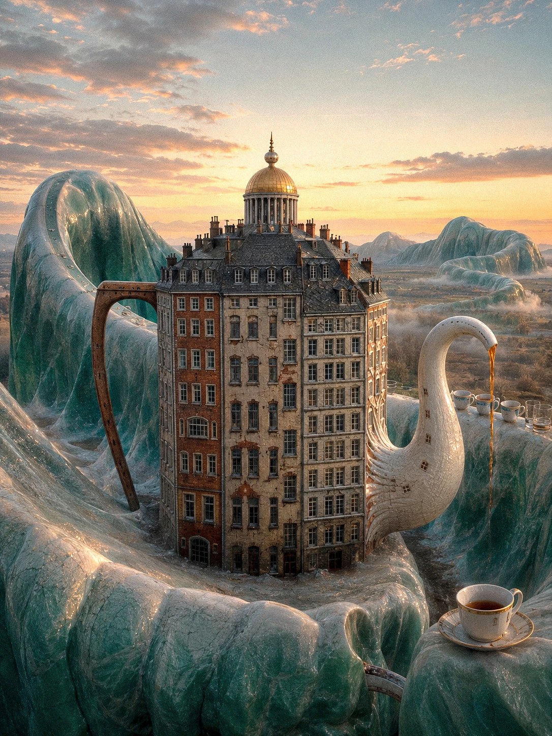 Photographic AI reimagining of Cowan City