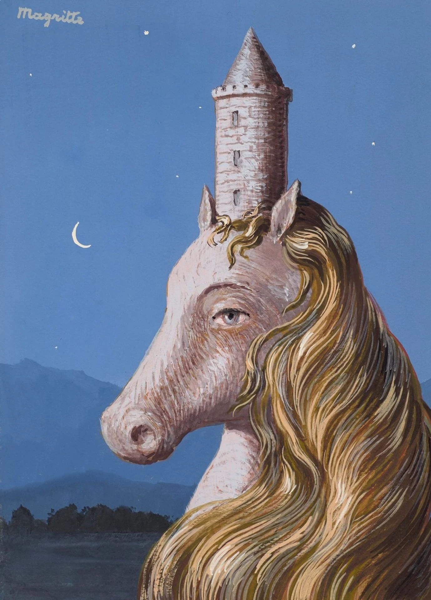 Le cœur du monde by René Magritte, 1955