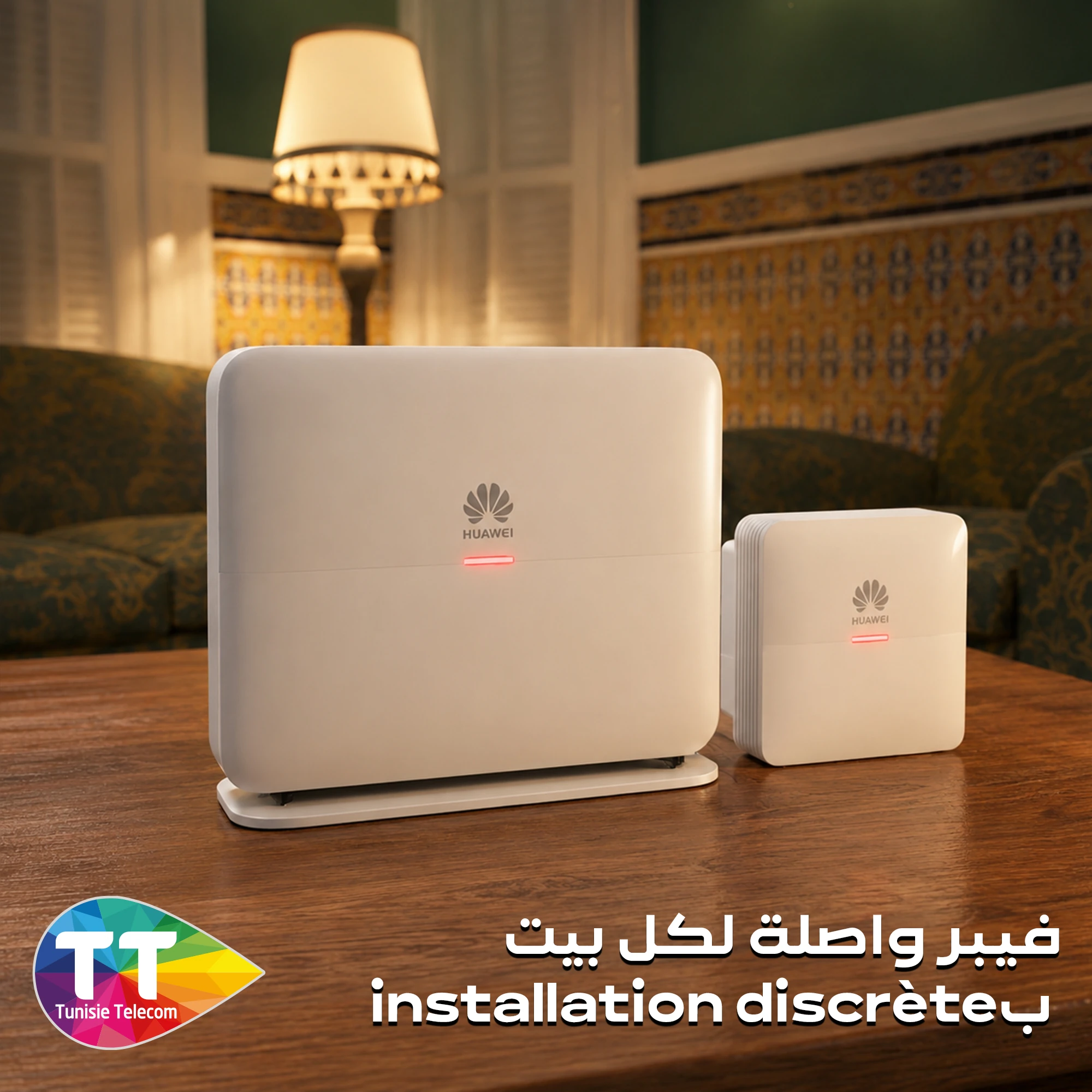 Tunisie Telecom FTTR social campaign post