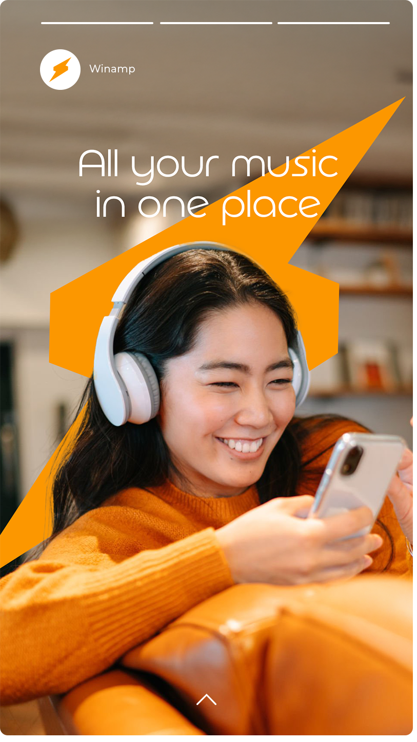 Winamp social story for listening anywhere