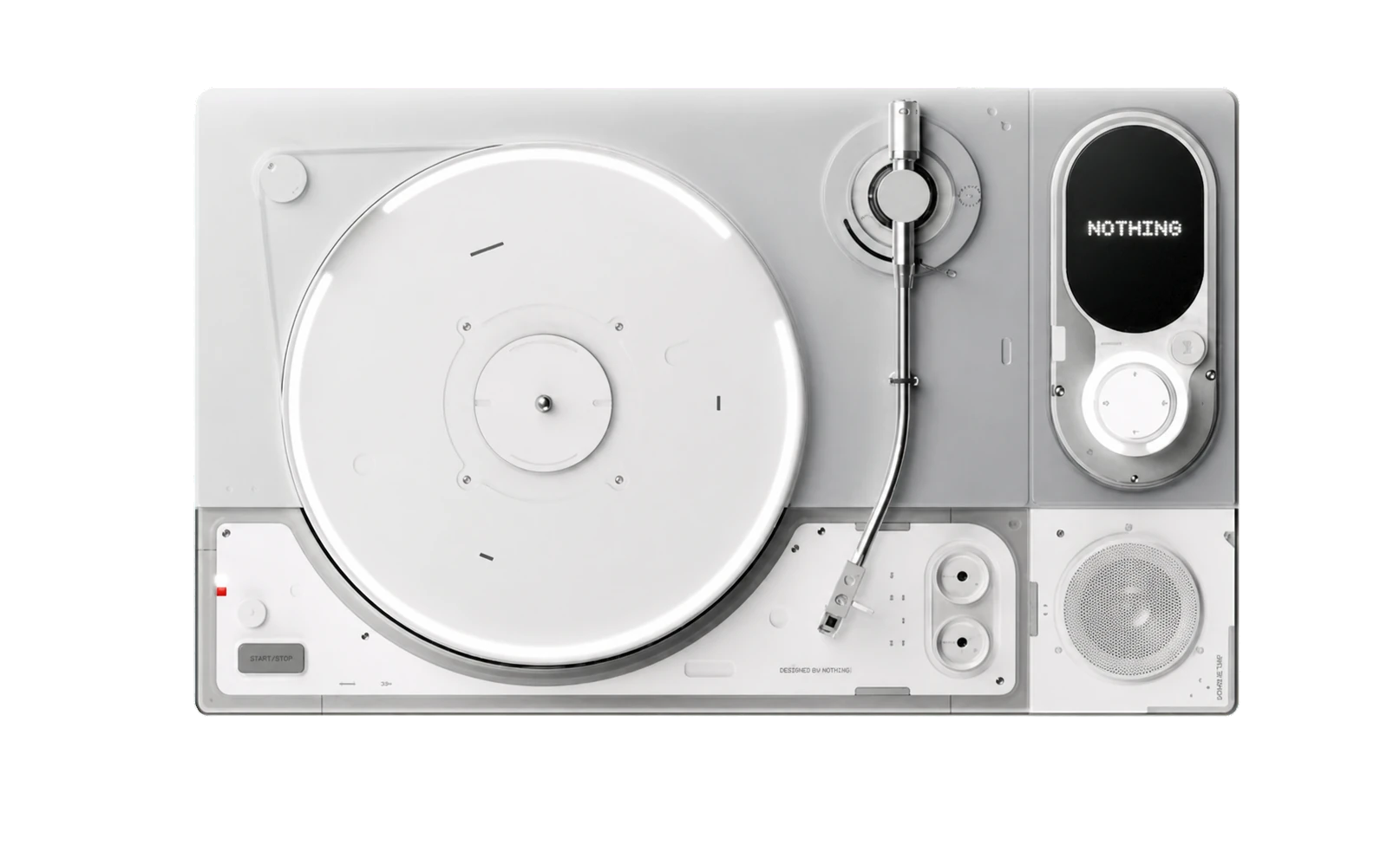 Minimal white turntable